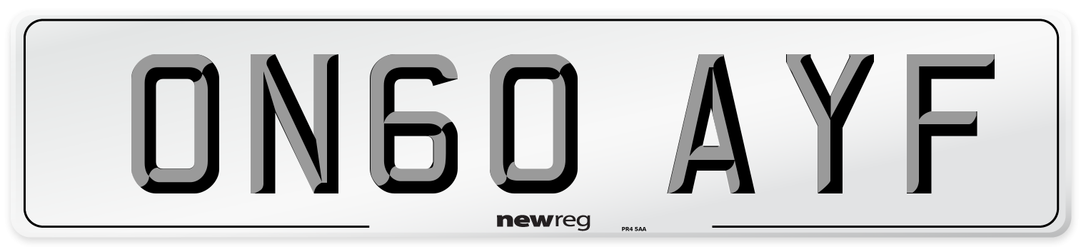 ON60 AYF Number Plate from New Reg
